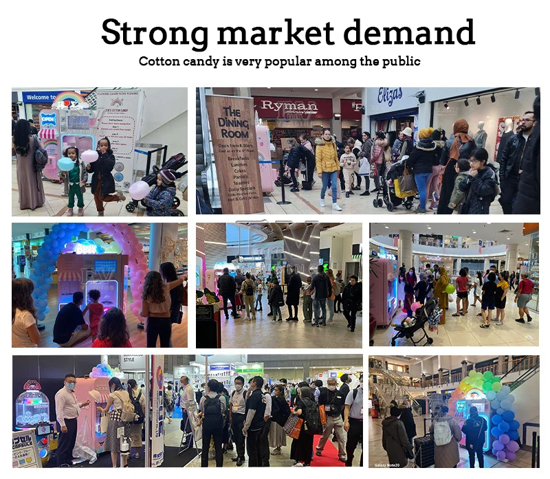 Self-serving full automatic sugar papa barba cotton candy machine