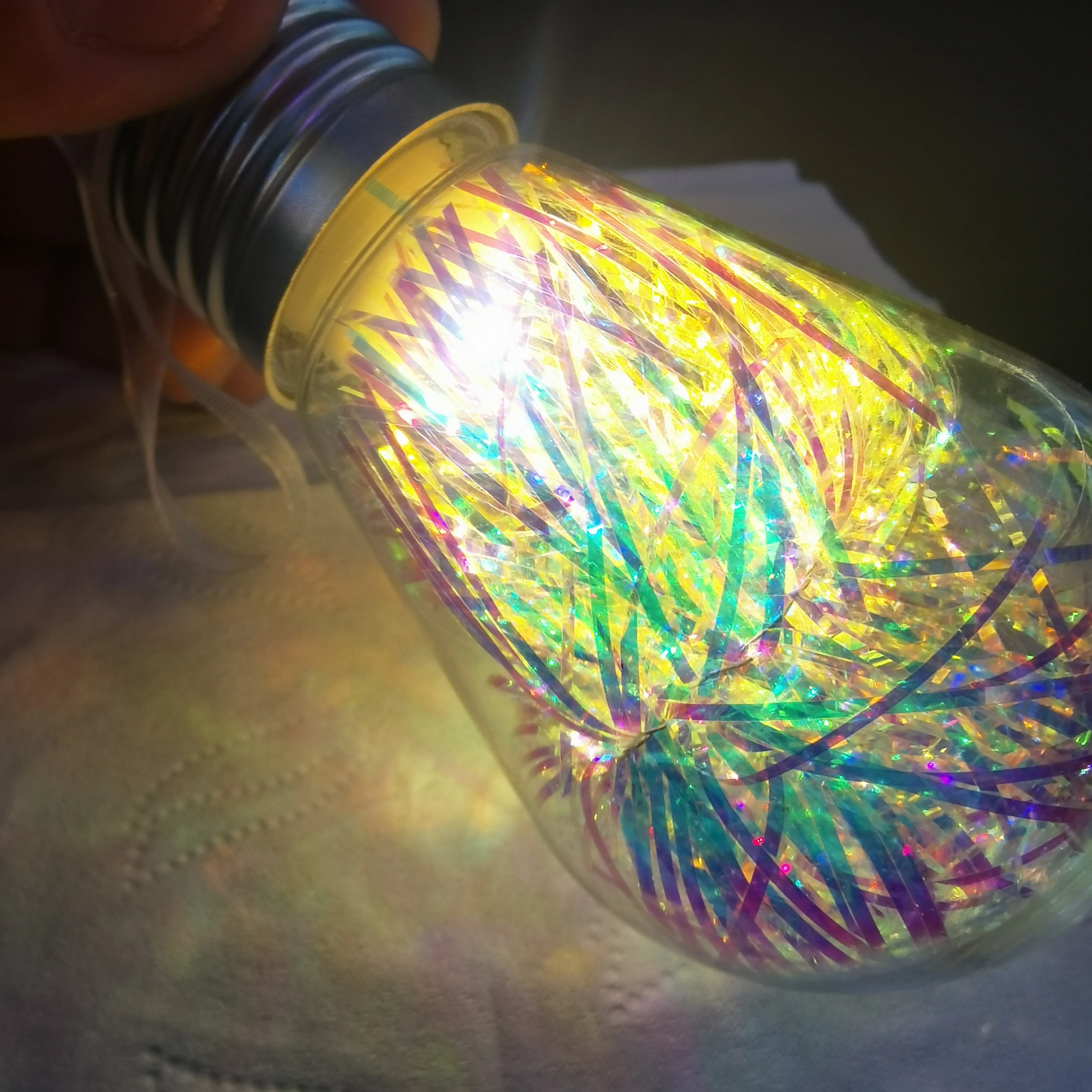 Christmas Snow Pine Needle Red Fruit Atmosphere Decorative Light String Bulb Pendant warm White Led Light Bulb