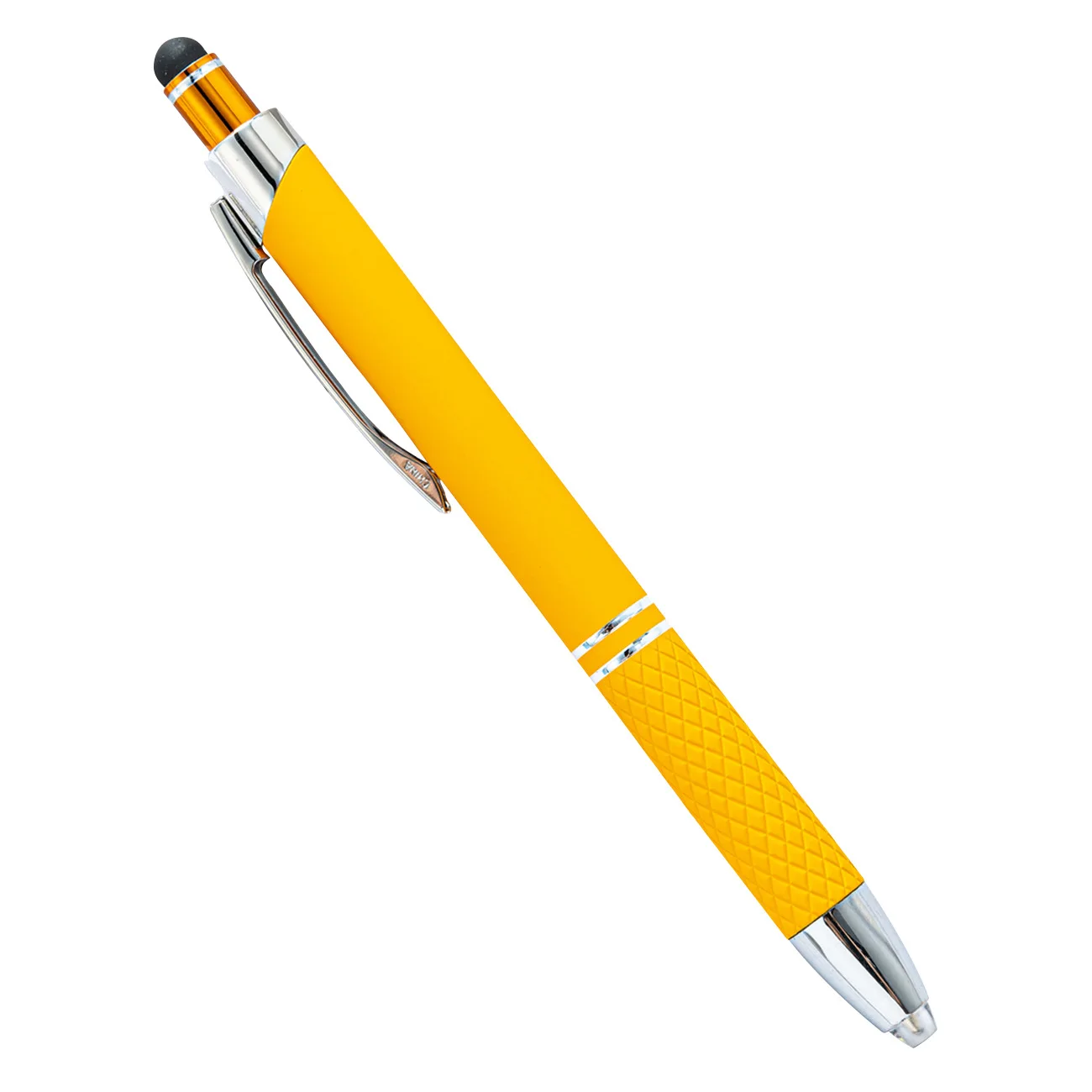 BECOL High End Stylus Ballpoint Pen Rubber Coated Custom Logo Metal Ball Pen With Light Led Tip for Write In Dark Pen