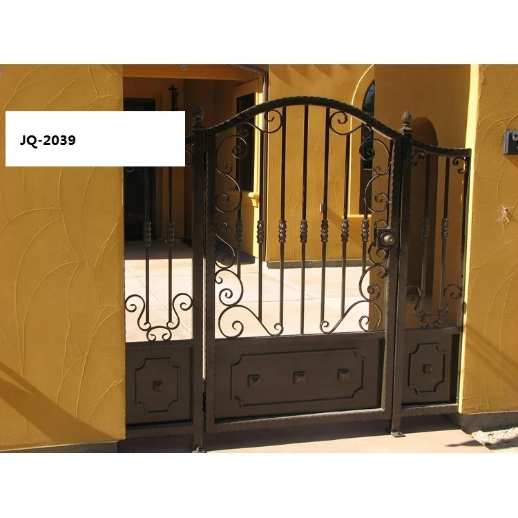 Chinese pedestrian cheaper used metal farm modern metal big main home iron gates for sale
