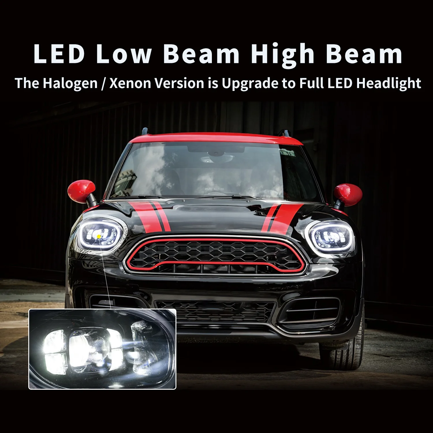 Archaic Manufacturer R60 head Lights LED Sequential Compatible 2010-2016 Countryman John Cooper works headlight For BMW Mini