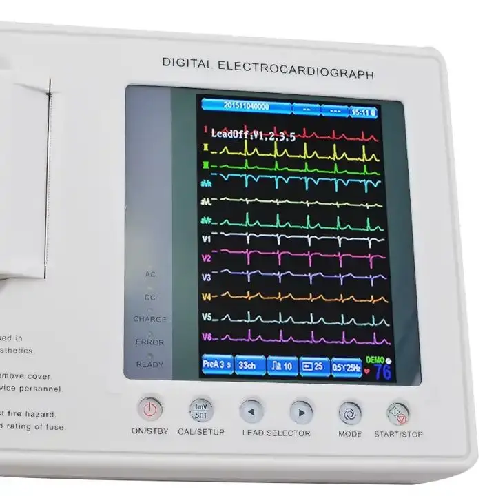High Quality Portable 7 Inch Color Screen ecg machine 3 channel price of ecg machine ecg machine price