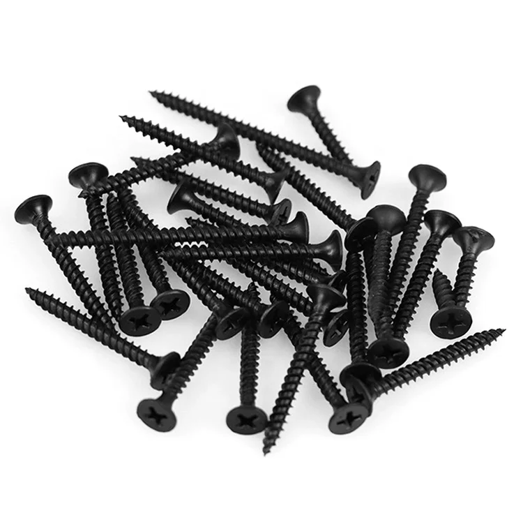 Elehk Factory Supply Black Gypsum Board Screw Fine Thread Gypsum Board Black Drywall Screw