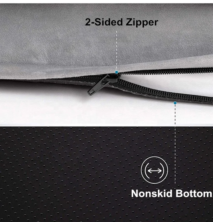 Hot Selling Luxury Egg Crate handmade Waterproof Memory Foam Orthopedic Removable Washable Cover Dog Bed For Pet