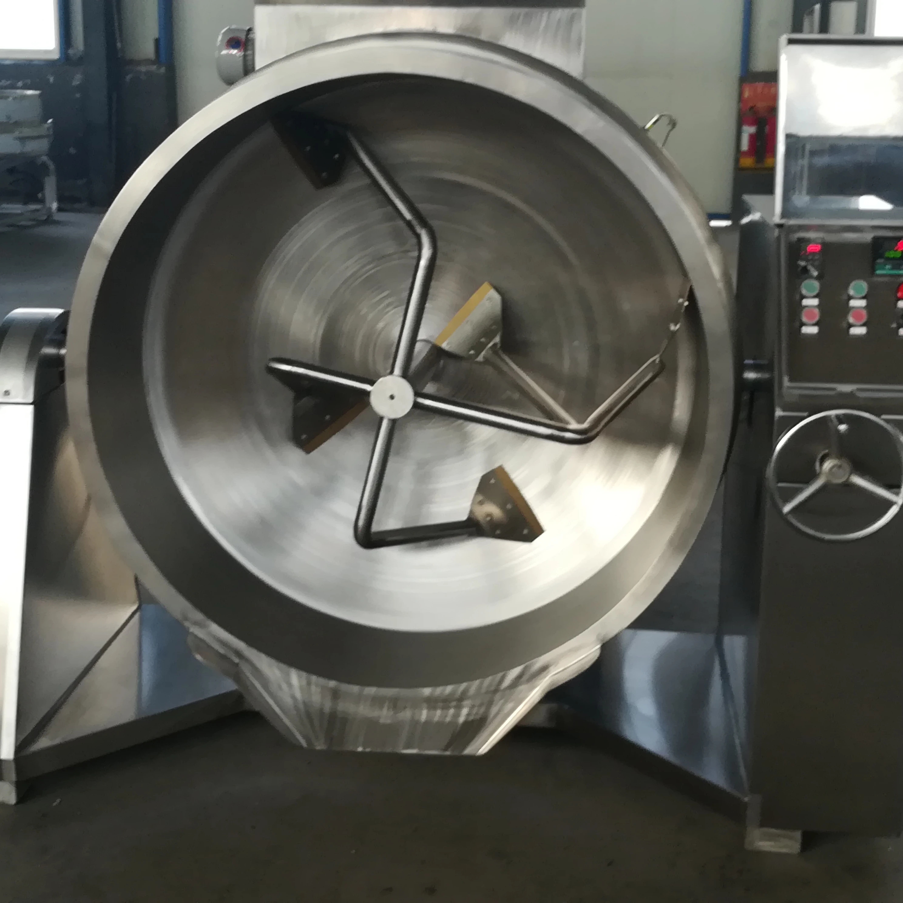 400L Tilting gas directly heat cooker with cover