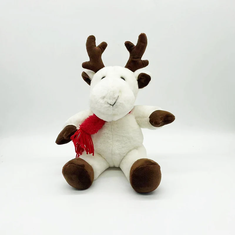 Customizable plush toy design drawings Reindeer plush toys OEM&ODM stuffed animals  with white belly