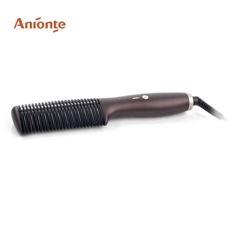 Hair straightener brush