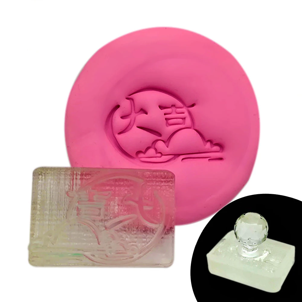 Handmade square soap rubber inking stamp/Custom square soap acrylic inking stamp