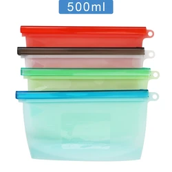 BPA Free Plastic Container Freezer Gallon Size Zip Snack Lunch Bag Reusable Silicone Food Sandwich Storage Bags