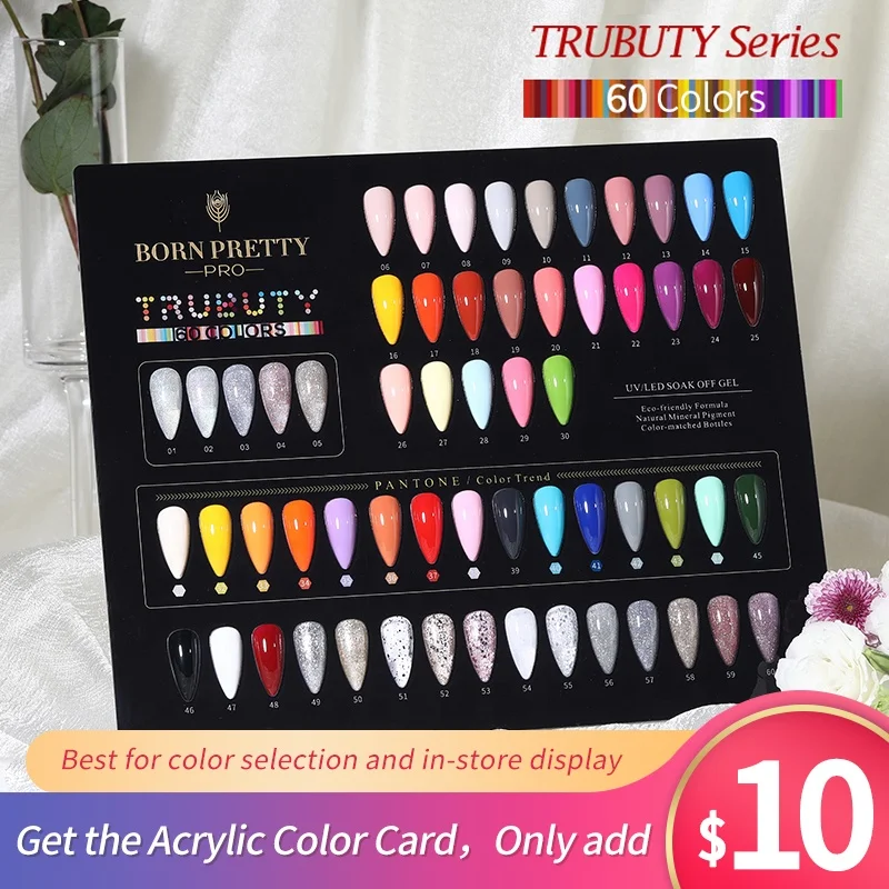 BORN PRETTY PRO Free Shipping 2021 Professional Nail Kit 60 Colors Nail Gel Polish Set with Base Top Coat