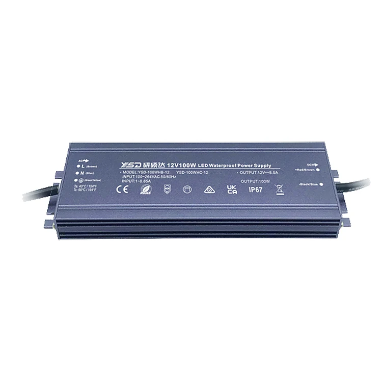 Waterproof IP67 12V 24V 36V 48V DC Slim LED Driver 100w Transformer Outdoor Ultra Thin LED Power Supply