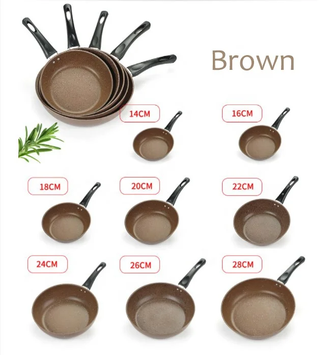 Best-Selling Household Maifan Stone Non Stick Frying Pan Cooking Pan Deep Frying Pan