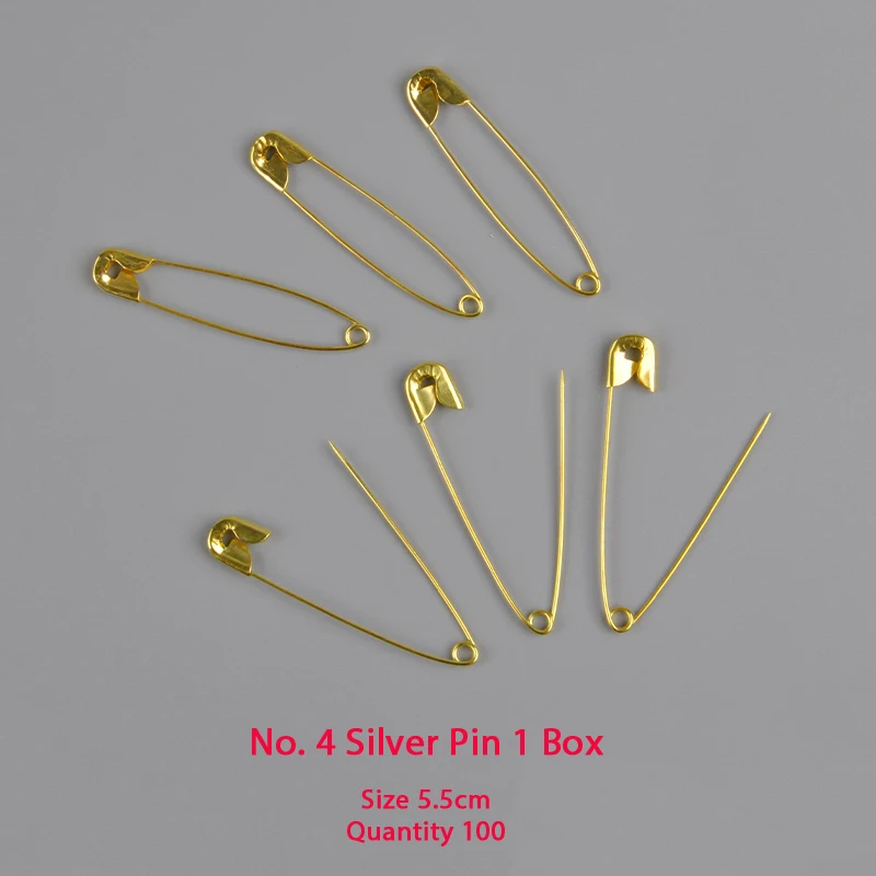 Wholesale Large 5.5cm Gold Nickel Plated Safety Pins For Paper Fastening
