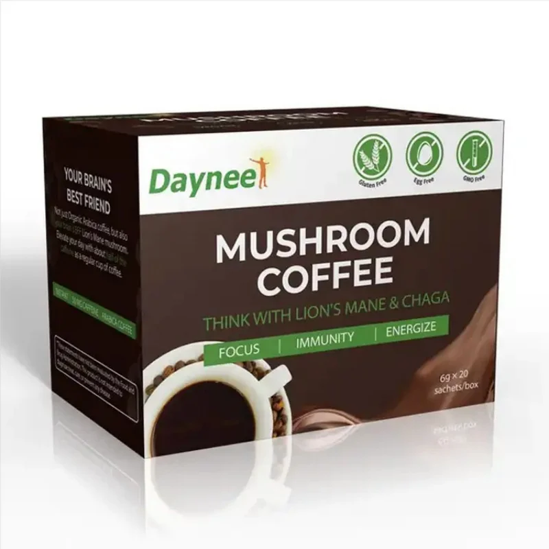 Грибной кофе думай со Львиной гривой Чага фокус иммунитет твердый напиток черный кофе растворимый порошок