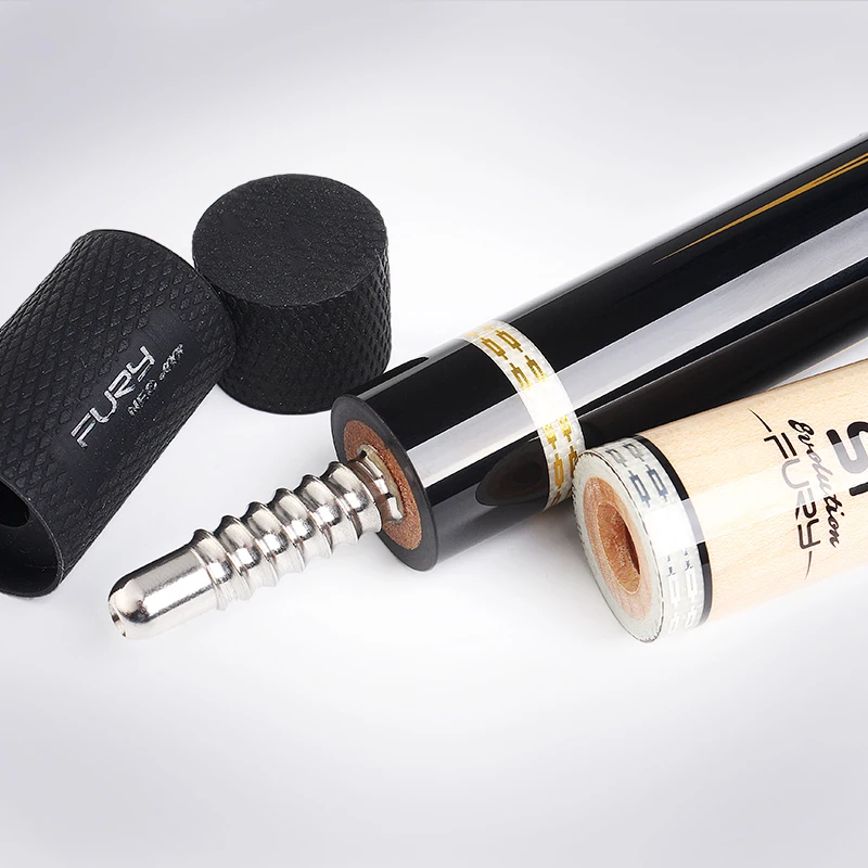 
2019 New arrival Fury MS billiard 13mm tip north American maple shaft certer joint New Tec Decal butt billiar kit pool cue stick 
