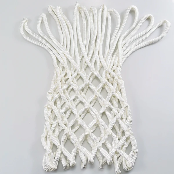 Selling high quality 12loops 18inch white colour polyester basketball net