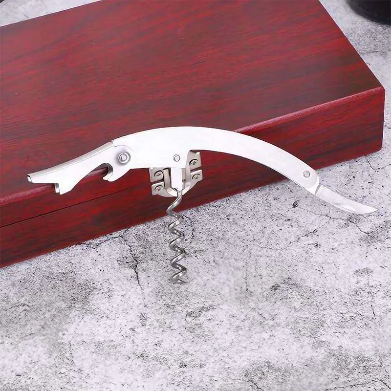 Оптовая продажа набор аксессуаров из 5 штук деревянная бамбуковая бутылка вина штопор подарочная открывалка для