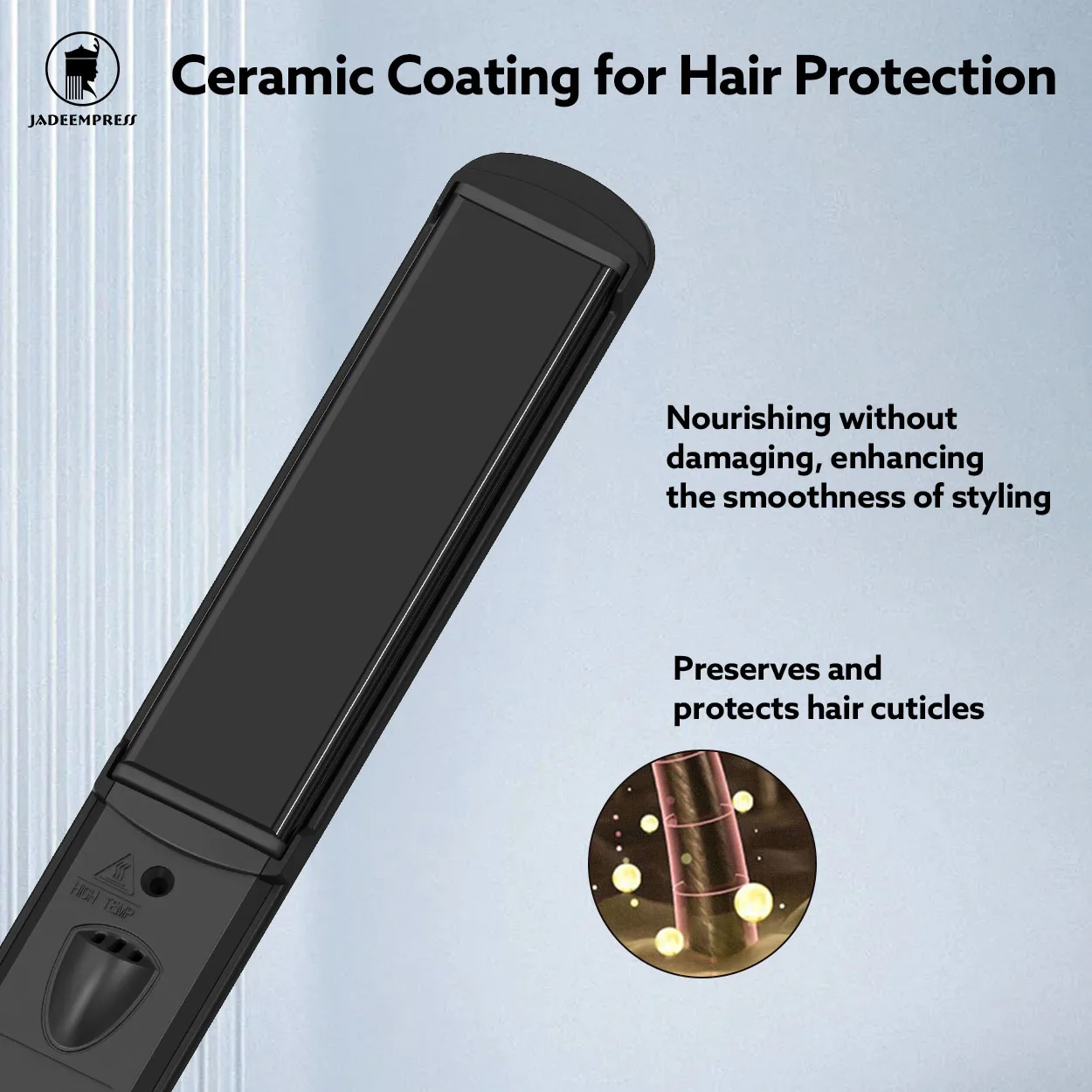 Professional LCD Temperature Display Portable Travel Flat Irons 480F High Temperature Titanium Hair Straightener