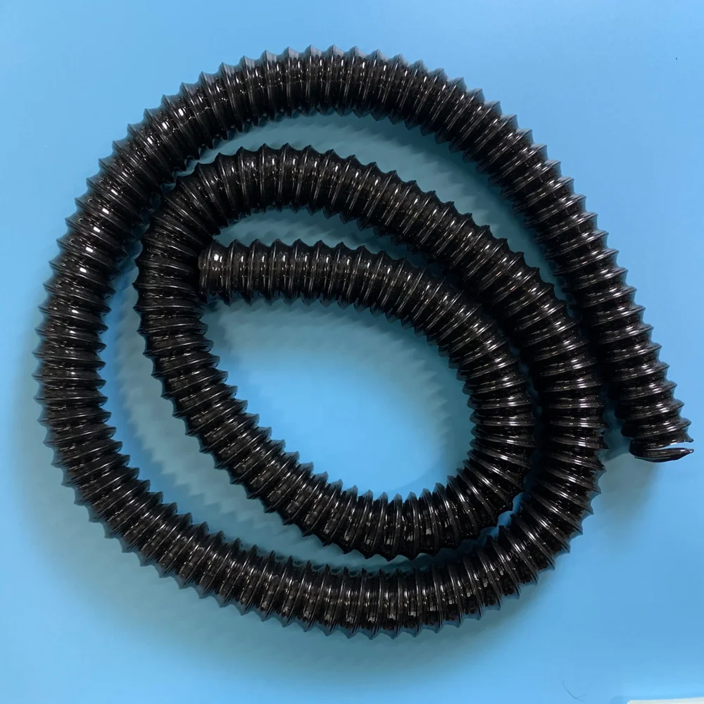 Black Polyurethane vacuum pipe high pressure air Spiral Duct Hose