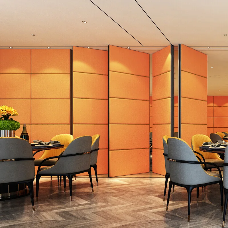 Chinese wooden design style sliding vertical folding walls