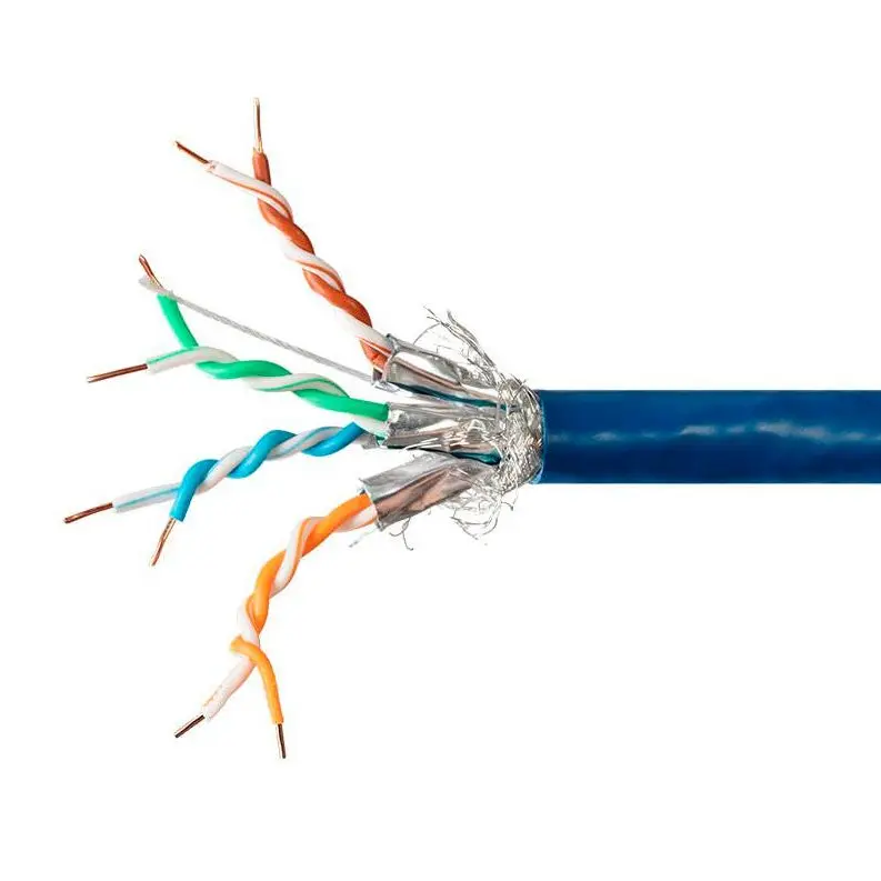 Суперсентябрь плотный неизолированный медный кабель 0 57 мм 4 пары ethernet sftp cat7 lan cat 7