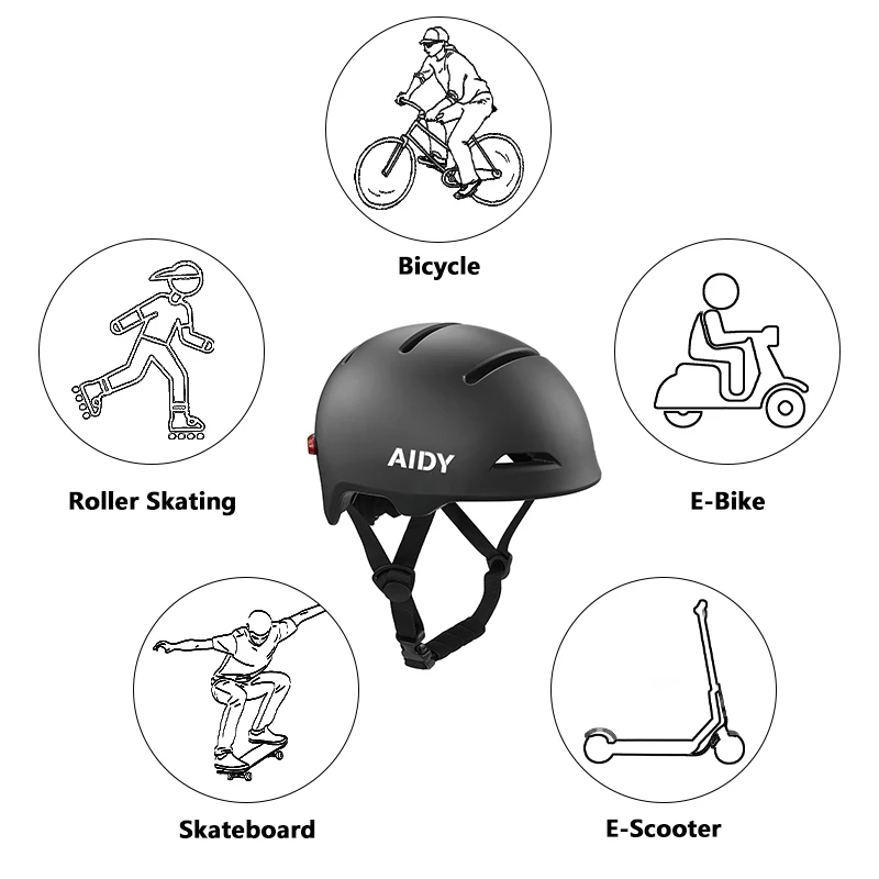 CPSC AS/NZ2063 CE Approved bicycle smart helmet with bluetooth for Ebike Urban cycling helmet with led light cascos de ciclismo