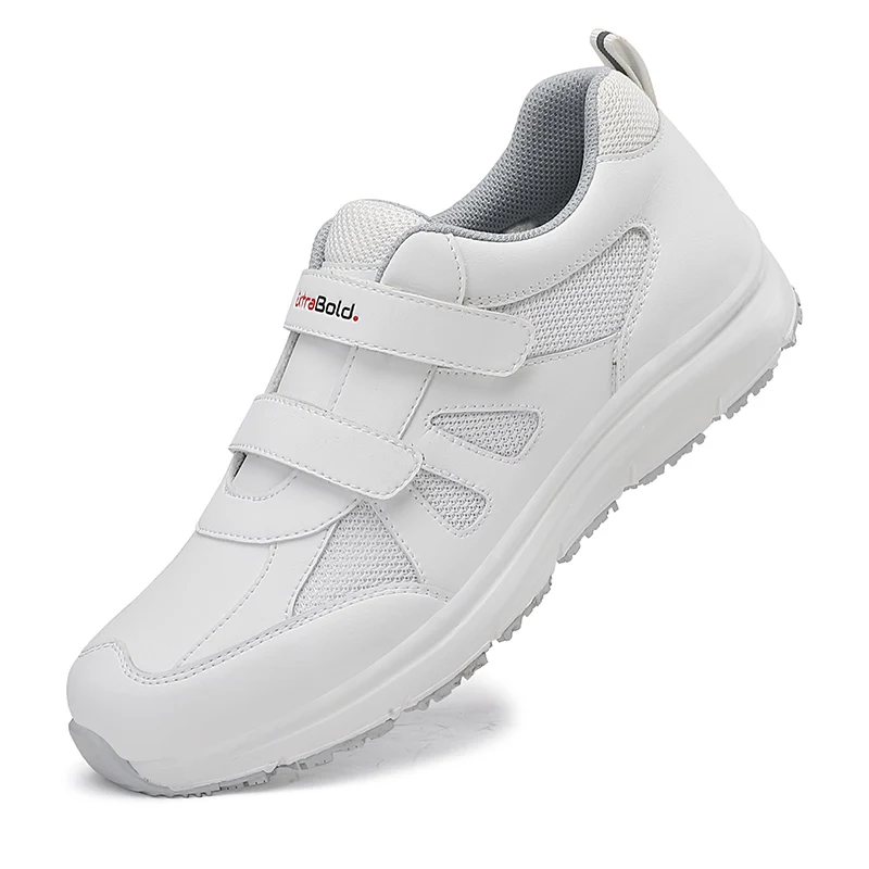 Customize Logo Comfortable Cow Leather Hospital Nurse Shoe Anti Slip White Nursing Shoes For Female Shoes