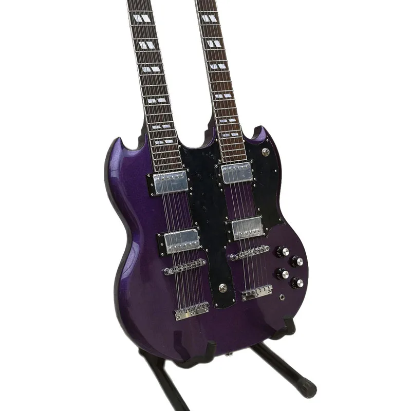 Double Neck Electric Guitar, 6&12 Strings Mahogany Body