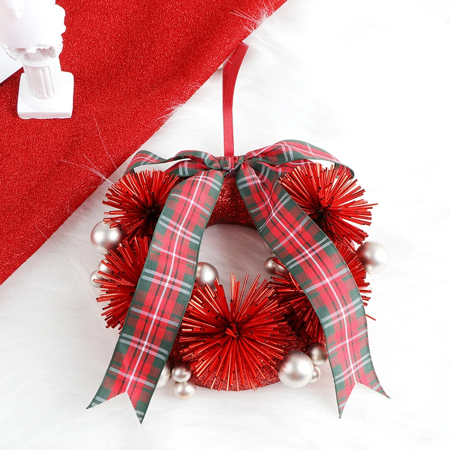 New design christmas tree Wreath ornaments Glitter Garland Xmas Wreath