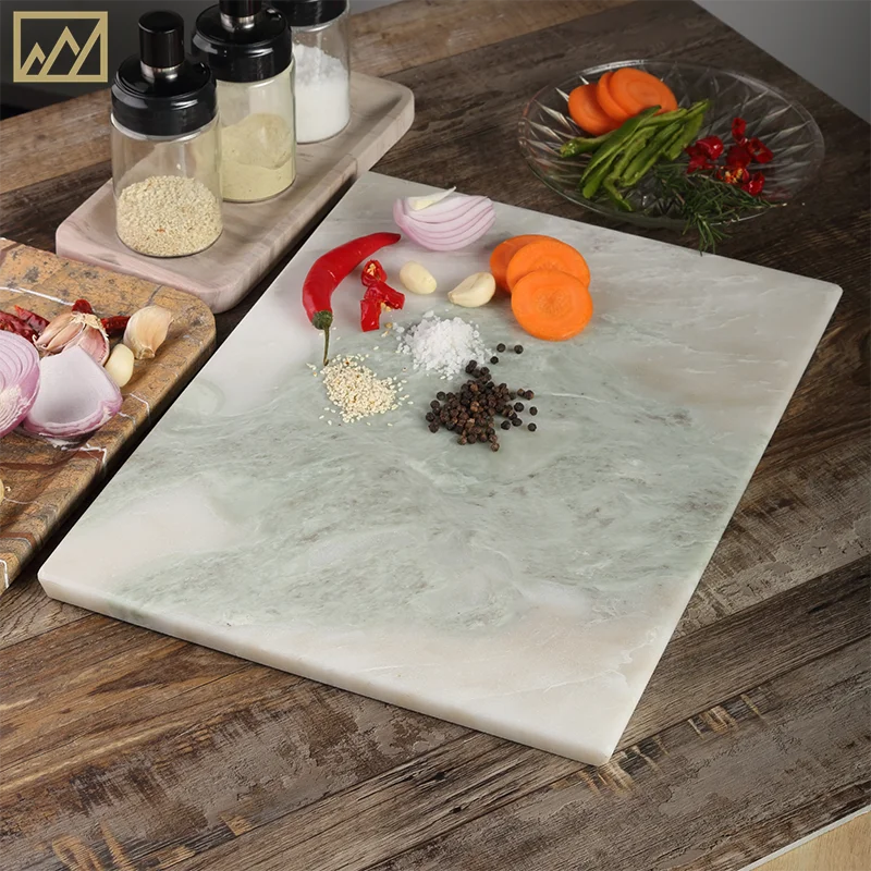 High Quality Custom White Onyx Marble Cutting Boards Wedding Gift Knife Cheese Set Pastry Board For Guest