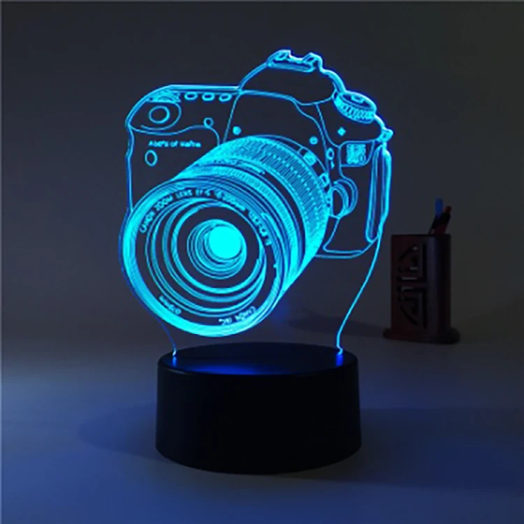 Новейкая оригинальная креативная 3d Иллюзия аниме акриловая СВЕТОДИОДНАЯ Лампа Рождественская лампа Декор детской комнаты светодиодная основа ночник
