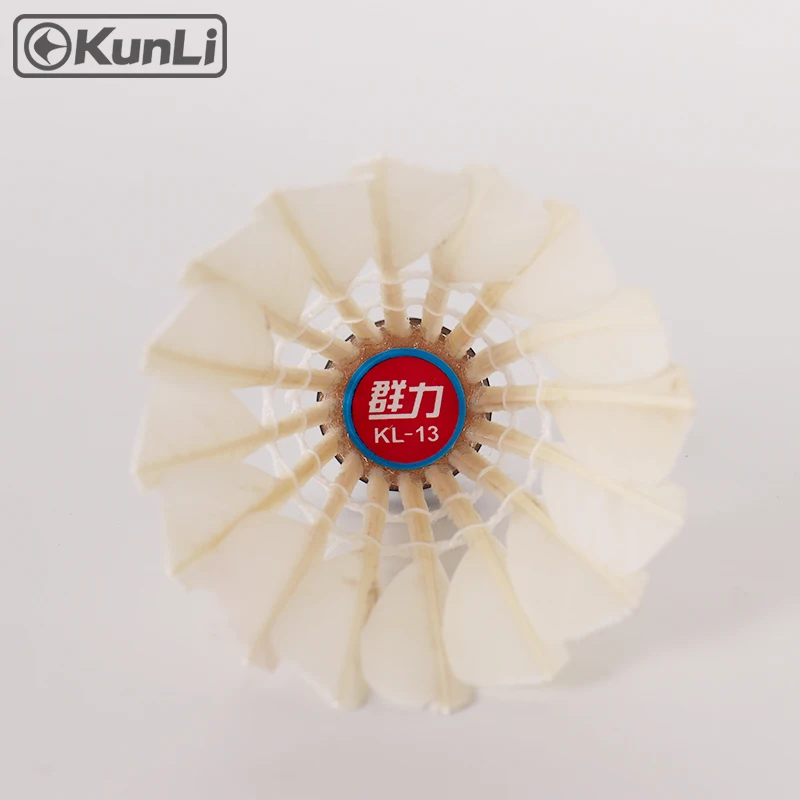 Kunli High Quality Cheap Most Durable Synthetic Duck Feather Badminton Shuttlecock For Training 12pcs