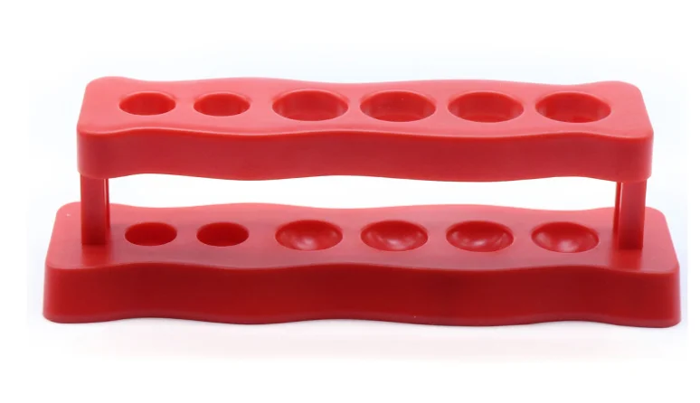 New Lab School Supplies Plastic Test Tube Rack 6 Holes Holder Support Burette Stand Laboratory Test tube Stand Shelf