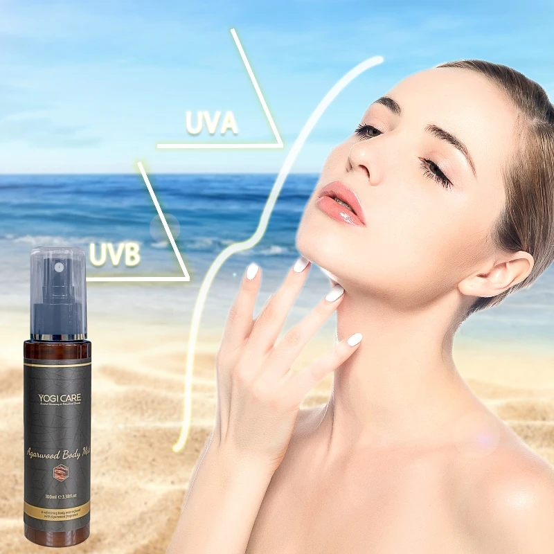 YOGI CARE free sample 100ml non-greasy body spray sweat deodorizing refresh fragrance agarwood body mist