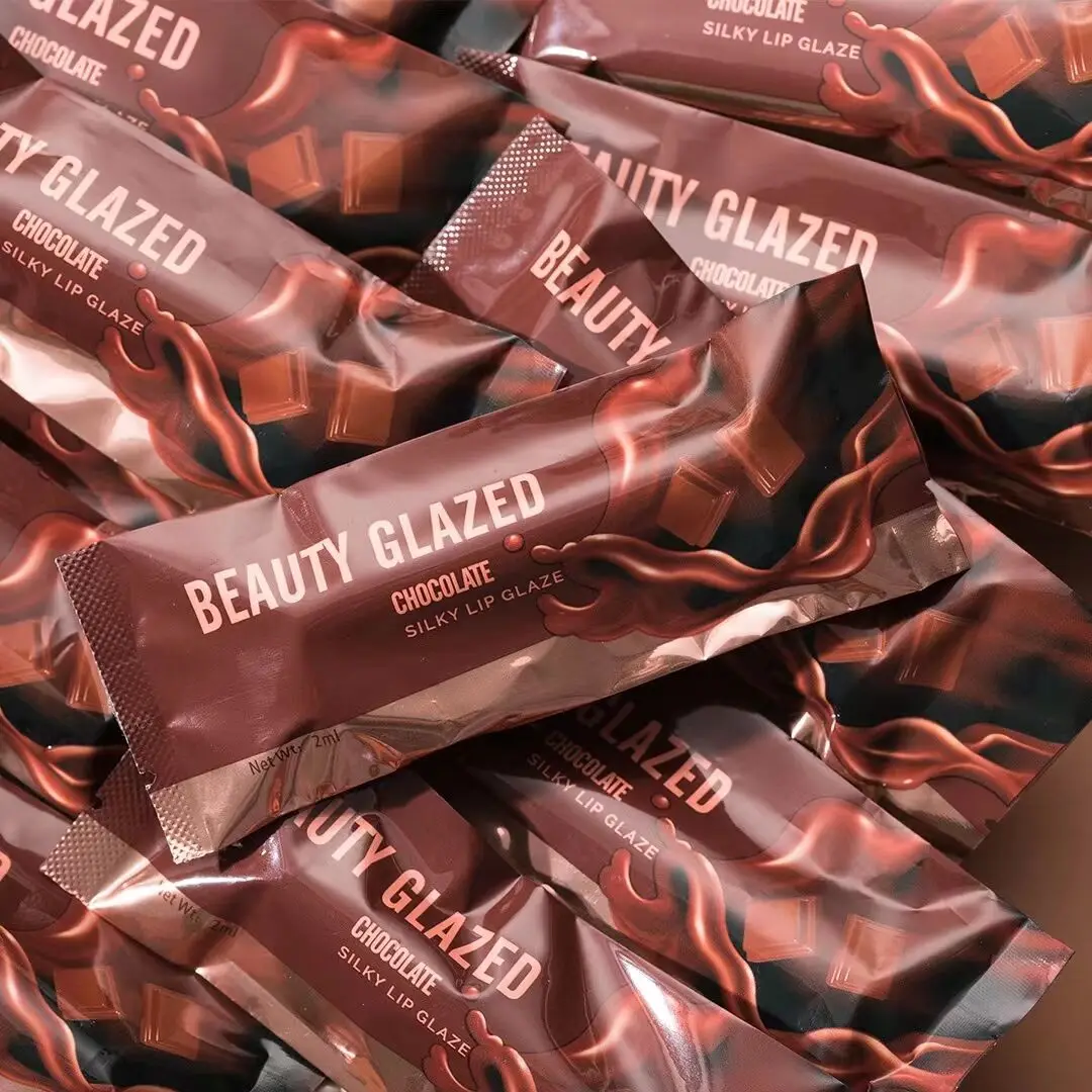 BEAUTY GLAZED 12-color Chocolate Lipstick Lip Glaze  Water Glossy Glass Velvet Matte Matte Air Lip Glaze Lip Gloss