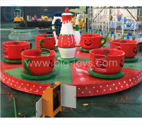 Hottest Halloween Pumpkin Rotatory Cup Rides Kids Games Tea Cup Park Rides