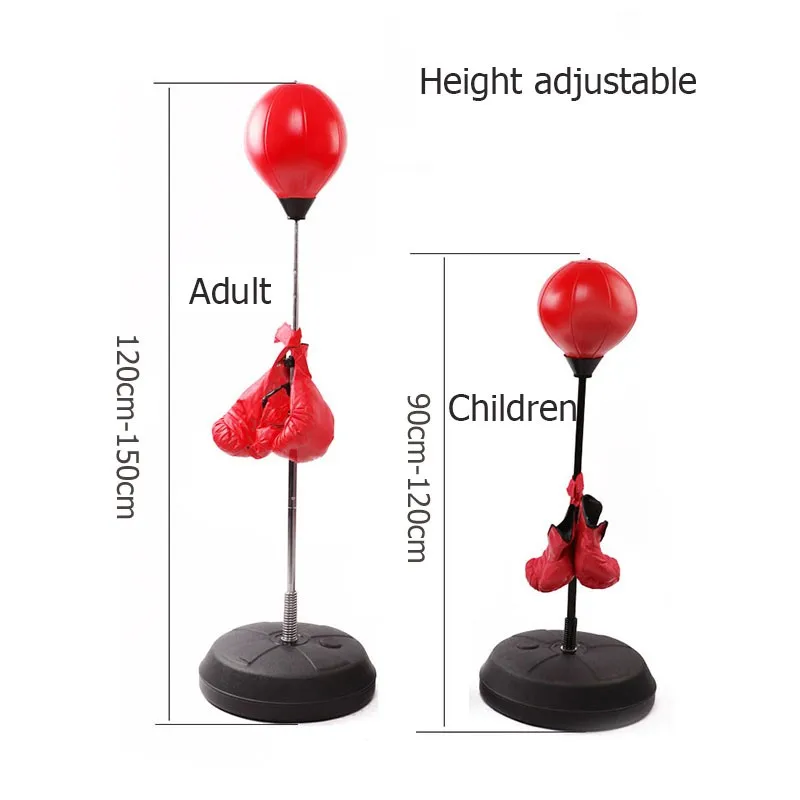 new Vertical 360 Degree Swing Boxing Column Free Standing Punching Speed Inflatable Pear Ball