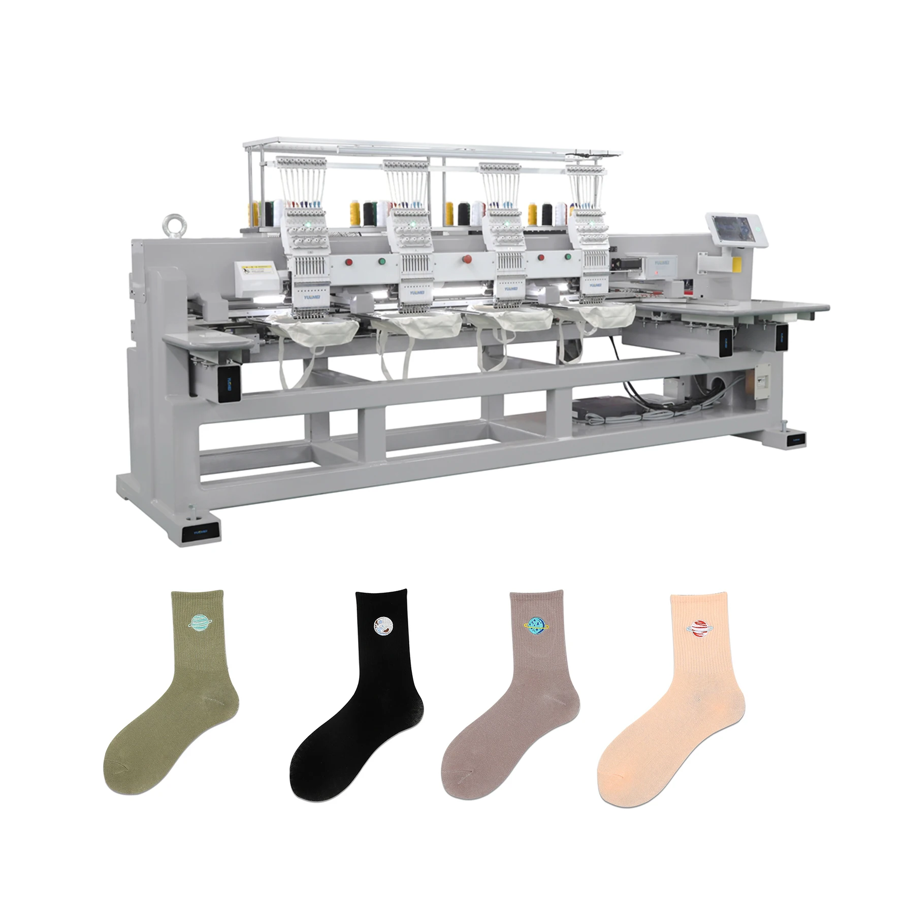 China Top Brand High Quality Sock Embroidery Machine 4 Head Embroidery Machine Price