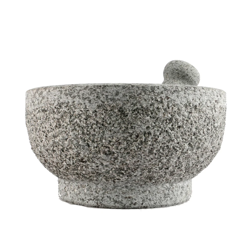 Natural stone mortar and pestle set for Kitchen large granite giant Molcajete Guacamole Avocado