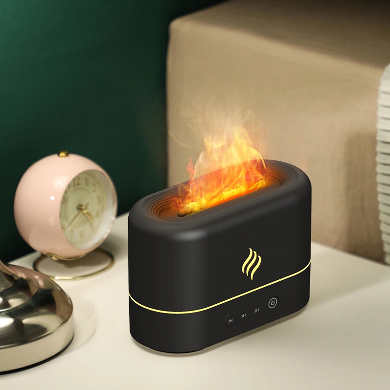 Simulation Flame Mist Humidifier Usb Aroma Diffuser Flame Night Light Aromatherapy Diffuser 3d Flame Fragrance Diffuser