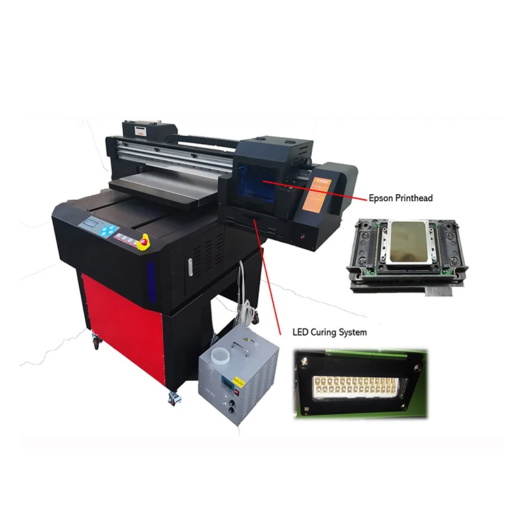 First Class Focus Wood Cmyk Two Heads Varnish Uv Led Flatbed Printer With Ce Certificate