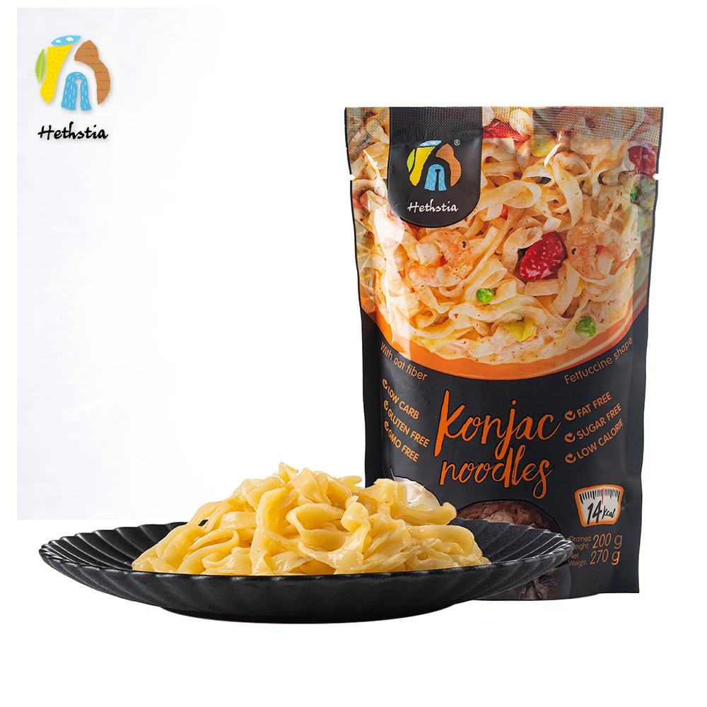 Sugar Free Gluten Free Low GI Wet Konjac Noodles Organic Rich in Free Konjac Noodles Odorloss Instant Wet Konjac Oat Fettuccine