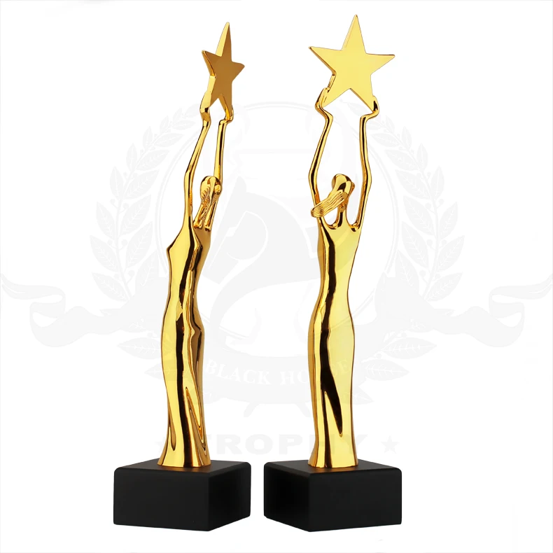 Custom Ornament Gold Sliver Bronze Sculptures Plaques Awards Custom Figurine Trophy Award