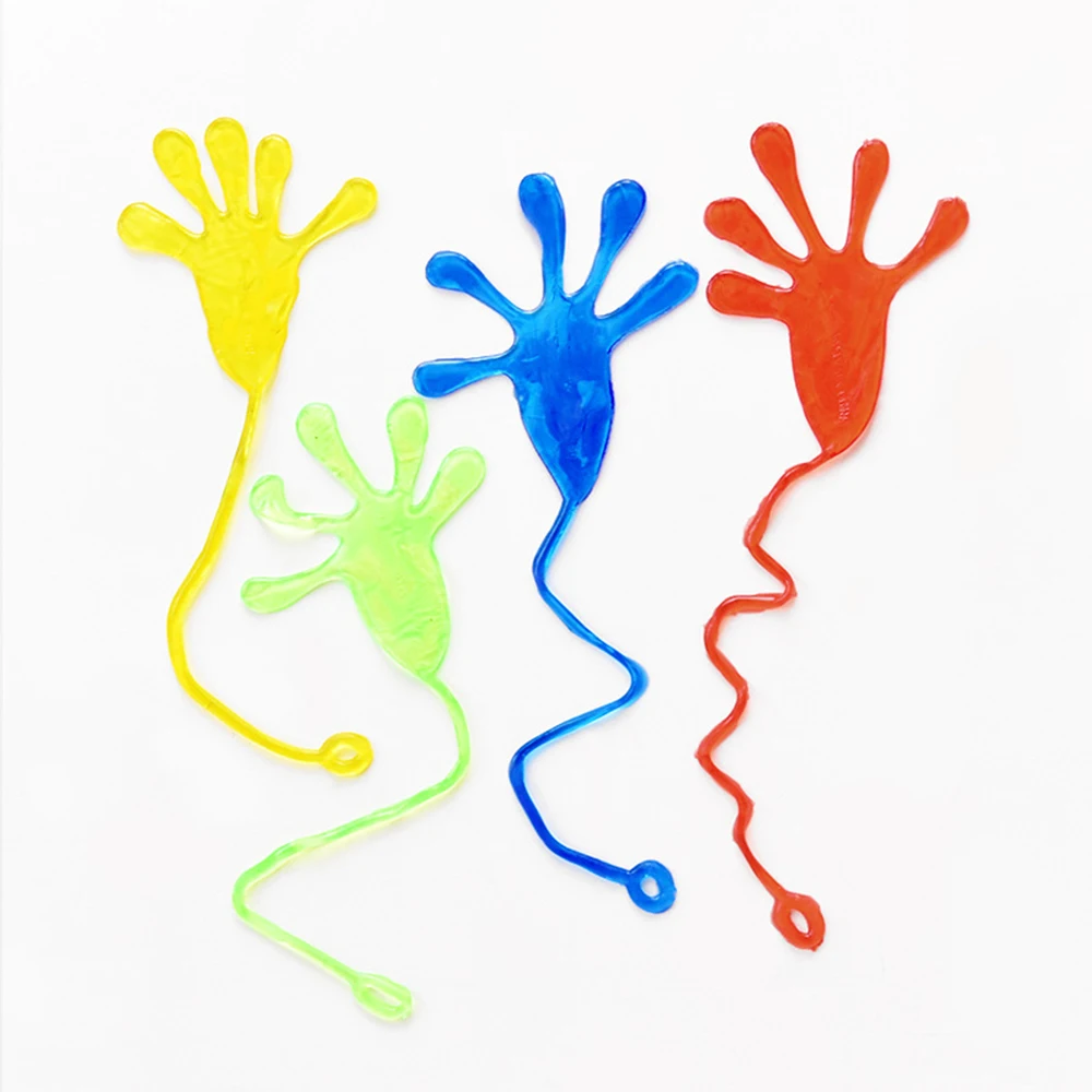 Elastic Squishy Sticky Hands Elastic Sticky Squishies Slap Palm Sticky Squishy Kids Party Favors Novelty Toys Fun Joke