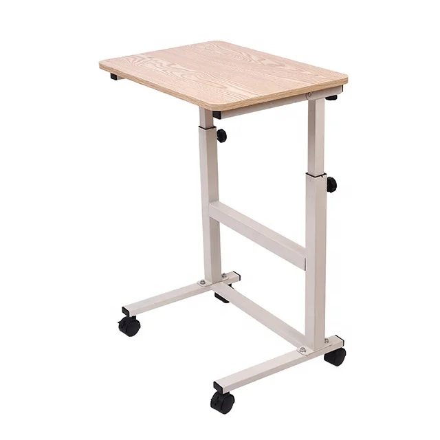 Portable Adjustable Foldable Over Bed Table for Hospital