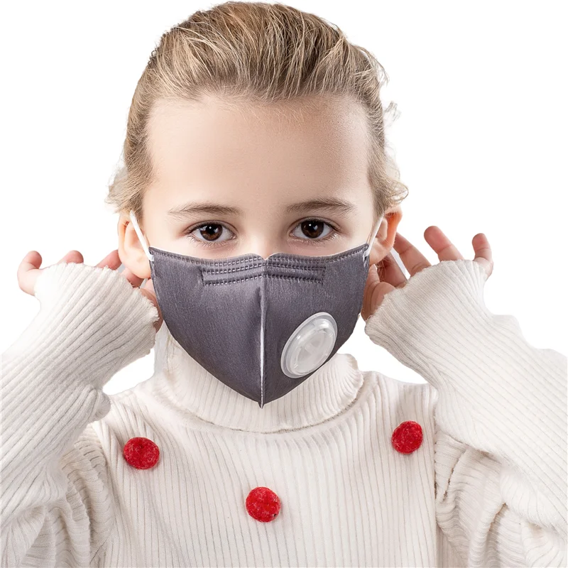 Factory Wholesale Valved Folding  Baby Mask Filter Face KN95 Breathing Nose Dust Masks