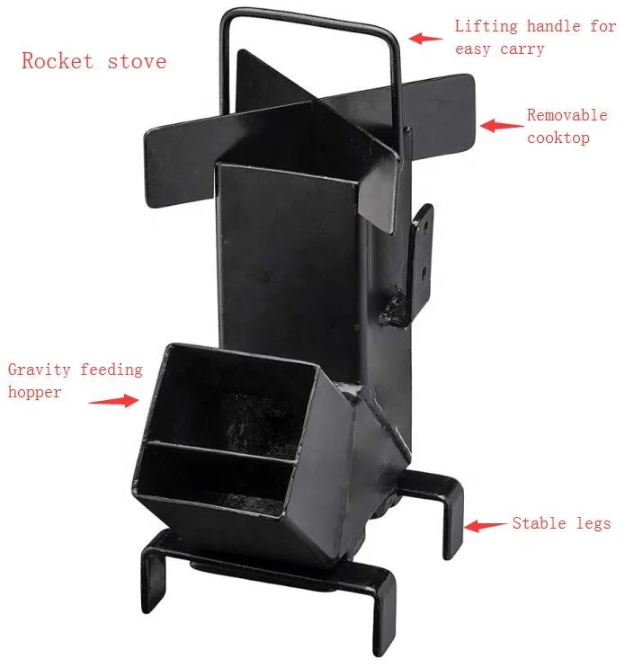 High Quality Multi Fuel Stove Wood Burning Rocket Stove