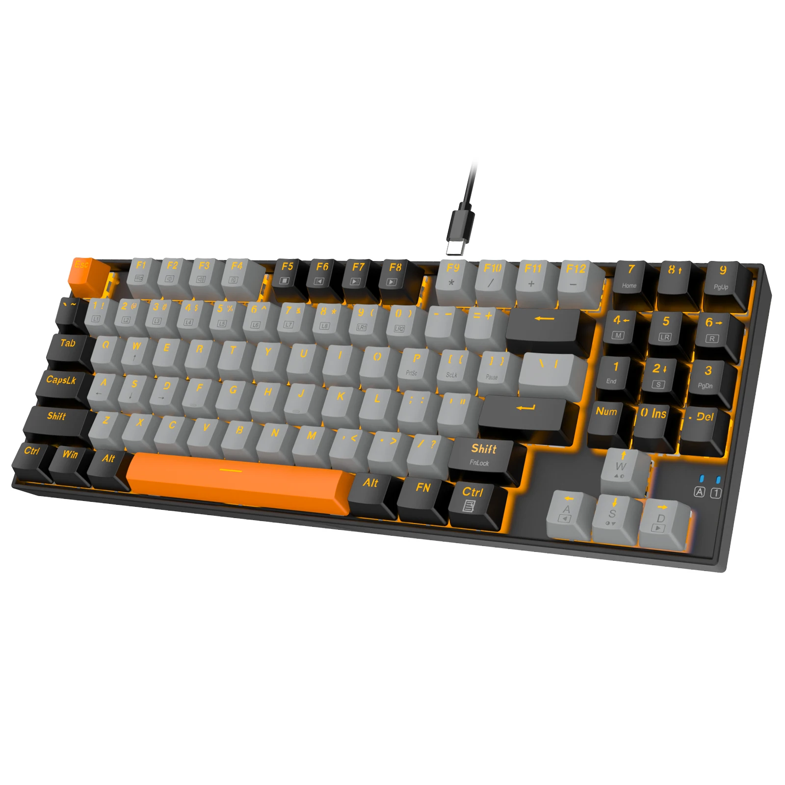 New Arrival TKL Red Switch LED Backlight Wired Gamer PC Computer Mechanical Gaming Keyboard