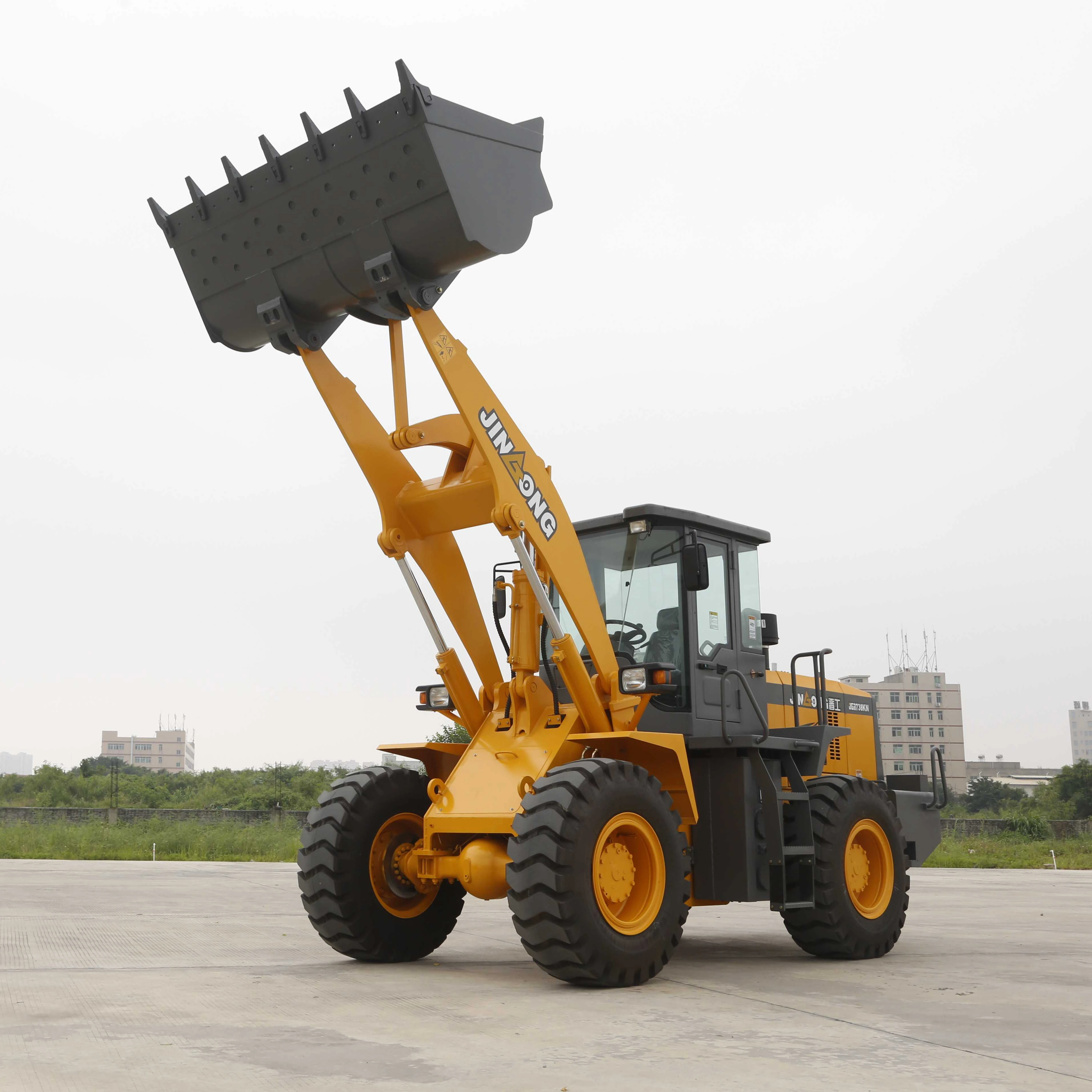 JINGONG JGM738 Китай известный бренд Землеройная техника Высокая мощность копания 3 тонны 2 м ковшовый колесный погрузчик на продажу