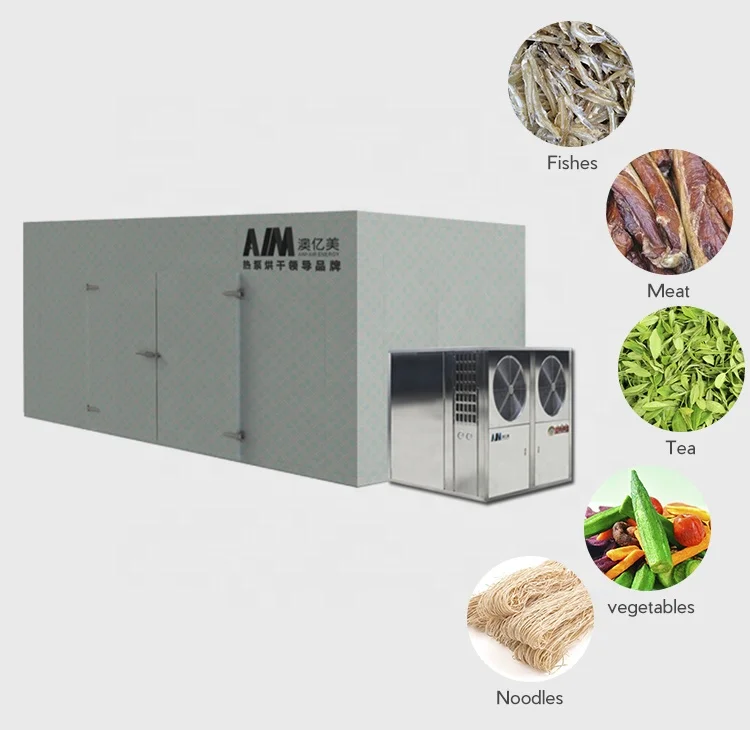 220V Commercial Professional Fruit Food Seaweed Seafood Chili Raisins Heat Pump Fan Kava Machine Dryer